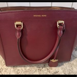 Authentic maroon Michael Kors purse